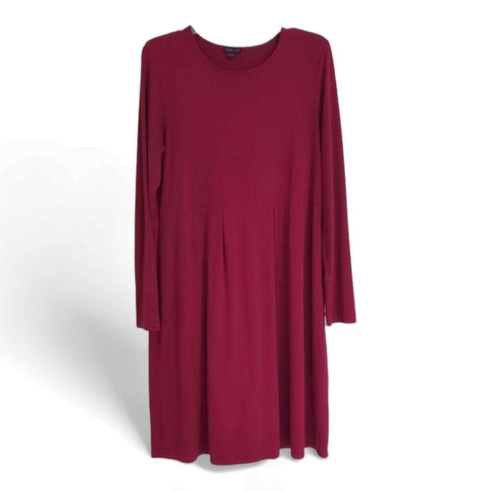 J. Jill Womens Rayon Loose Fitting Wearable Collection Pleated Shift Dress Sz S